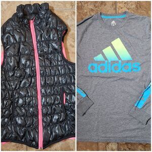 Girls XL Clothing Bundle – Adidas Long Sleeve + Deb Black Vest